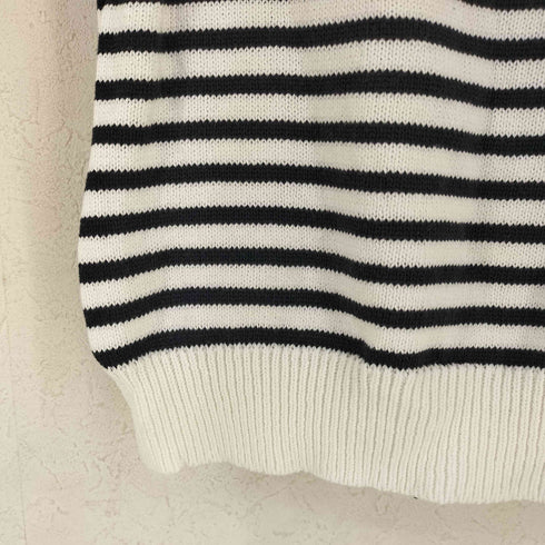 ルネ Rene 片フリル ボーダー クルーネックニット レディース